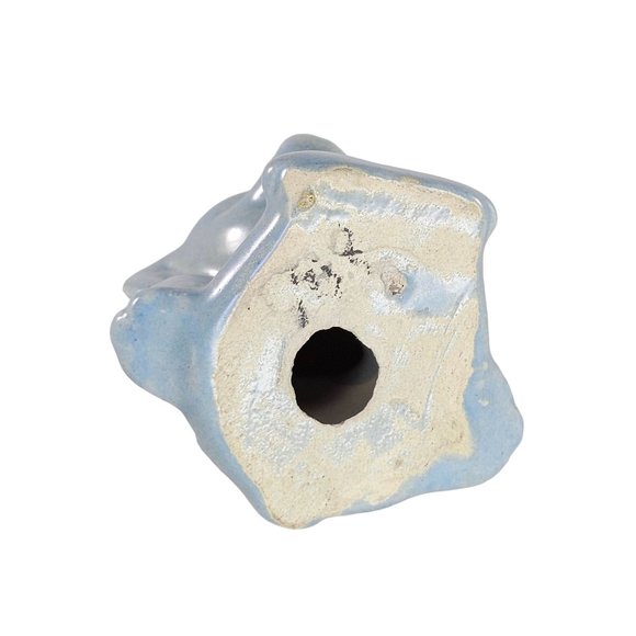 California Pottery Elephant Blue Figurine Eyes Closed Sitting Haldeman Caliente? - Picture 7 of 9